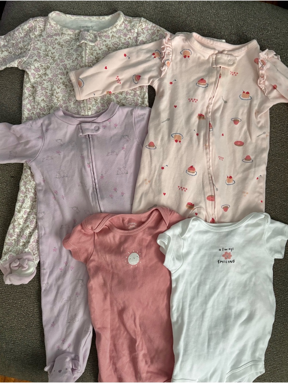 *2 FOR $35* Baby Girls' Onesie & Footies 3-6 Months - 6 Months